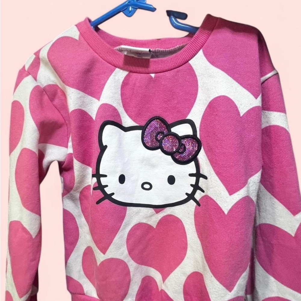 Hello Kitty Pink and White Graphic Top